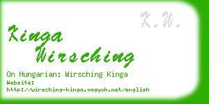 kinga wirsching business card